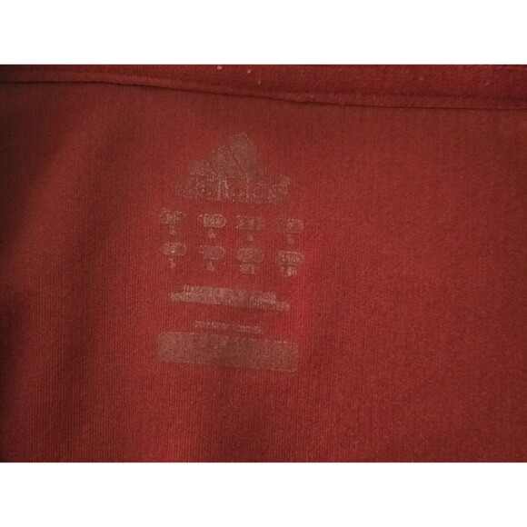 Adidas Golf Polo Shirt Athletic Red Polyester Size Large Mens - Picture 5 of 9